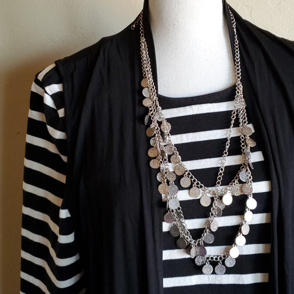 Black and White Striped Dress - Picture 3 of 4